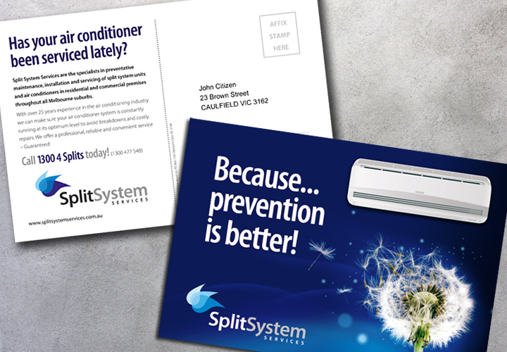 Split System Services Postcards
