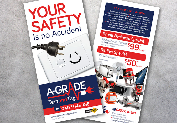 A-Grade Test and Tag Brochure Cover