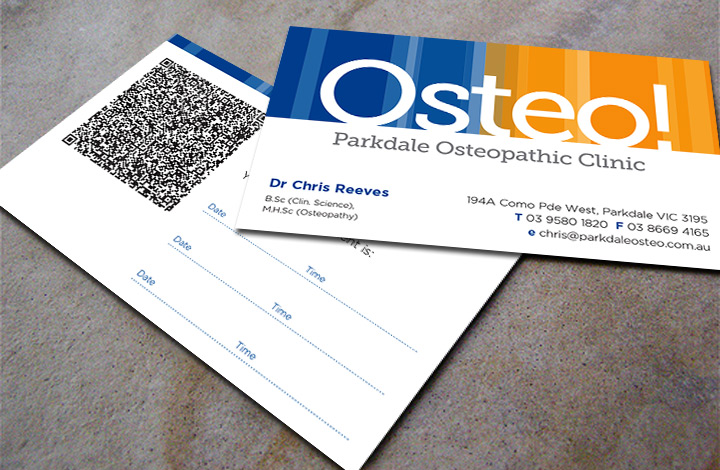 Parkdale Osteo Business Cards